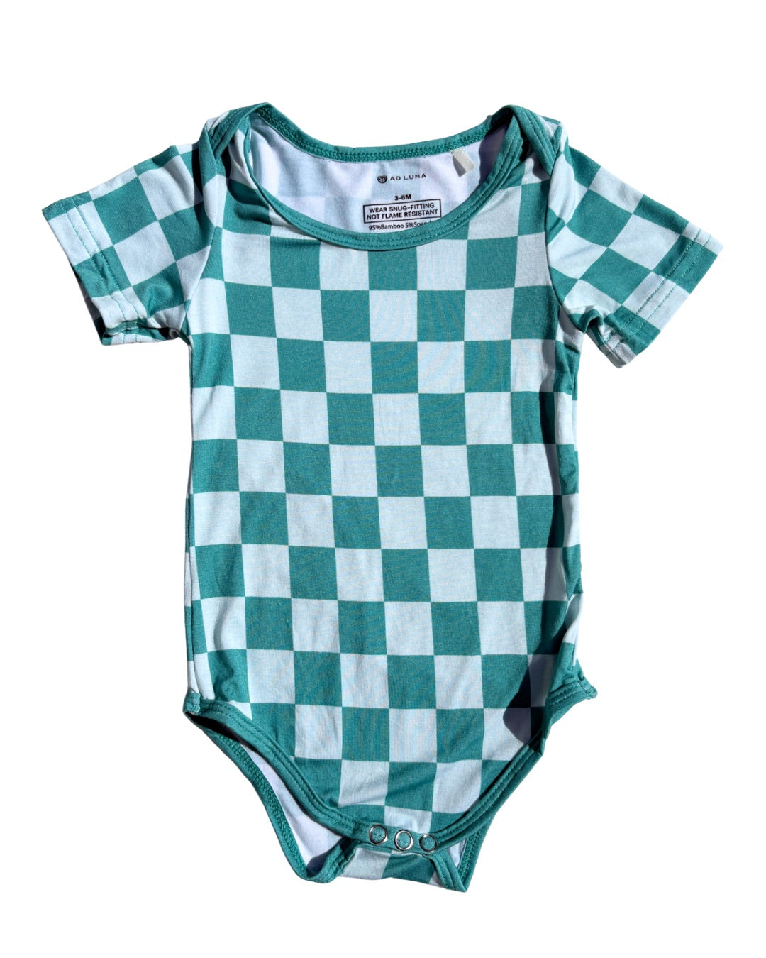 Seafoam Checkers Onesie