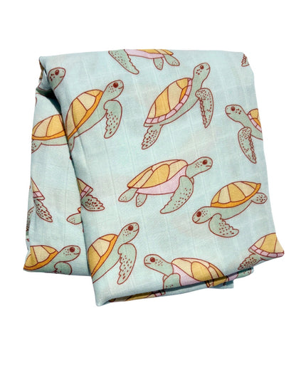 Happy Turtles Swaddle Blanket