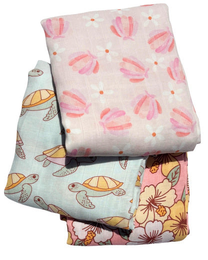 Seashells Swaddle Blanket